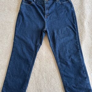 L.L. Bean Classic Fit Womens Lined Blue Jeans 20 Petite